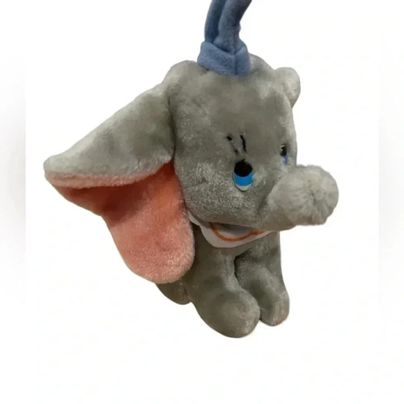 Vintage Dumbo Disney Parks with Blue Hat Plush Toy Made in Korea 10” Rare EUC. - Picture 1 of 8
